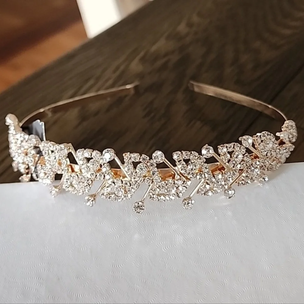 Occasion Rose Gold Headband With Crystals New With Tags